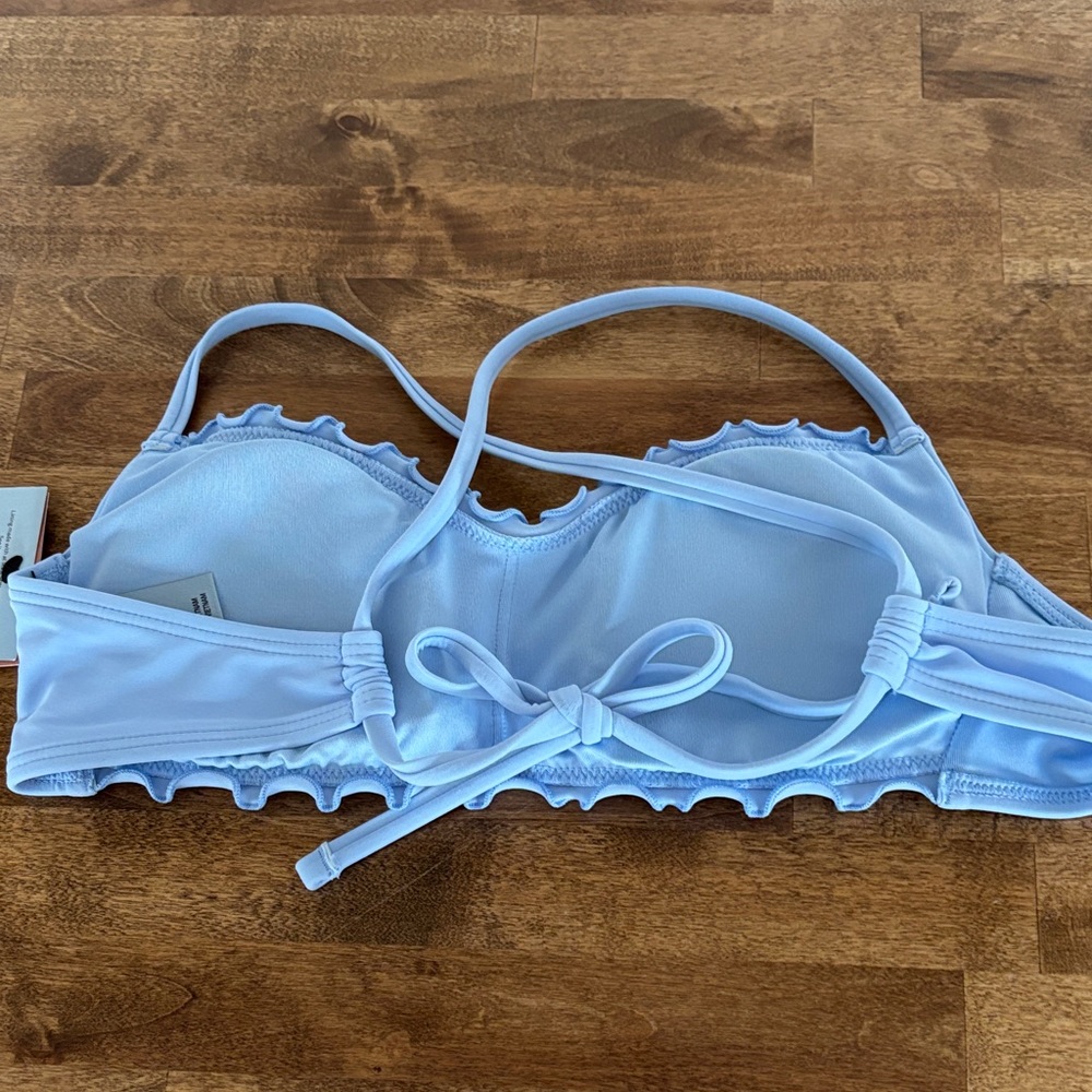 Light Blue Ruffled Bikini Top - Picture 3 of 3